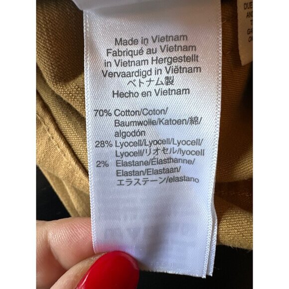 J.Crew Womens 9" Billie Demi Boot Crop Pants Size 27 Cotton Blend Beige - Picture 6 of 7